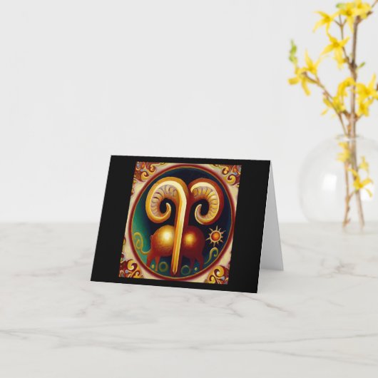 Carte Bélier (2) (Fleur jaune)