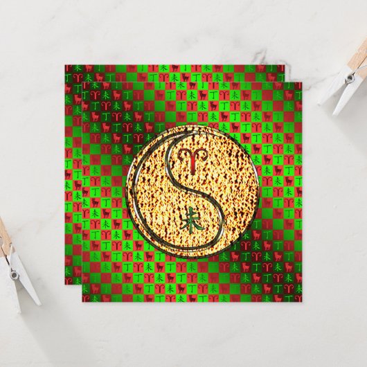 Carte Bélier et chèvre (Devant/Arrière en situation)