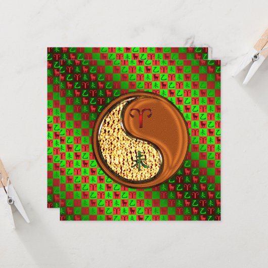 Carte Bélier et chèvre (Devant/Arrière en situation)