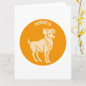 Carte Béliers, Signe Zodiaque, Horoscope, Astrologie (Fleur jaune)