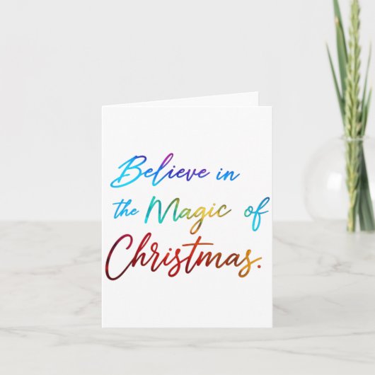 Carte Believe In The Magic Of Christmas (Devant)