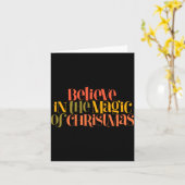 Carte Believe In The Magic Of Christmas Retro Style T Sh (Fleur jaune)