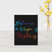 Carte Believe In The Magic Of Christmas T Shirt (Fleur jaune)