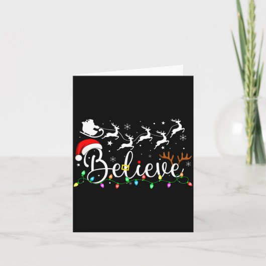 Carte Believe Santa Claus Believe Christmas Matching Paj (Devant)