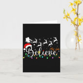 Carte Believe Santa Claus Believe Christmas Matching Paj (Fleur jaune)