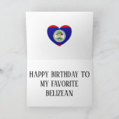 Carte Bélize Drapeau Patriotique Anniversaire (Intérieur)