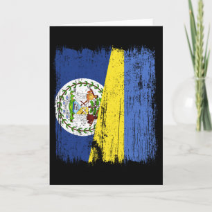 Carte Belize Ukraine Demi-drapeau Héritage ukrainien bél