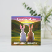 Carte Belle affiche du coucher de soleil (Debout devant)