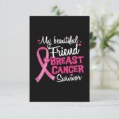 Carte Belle amie Survivante du cancer du sein survivant (Debout devant)