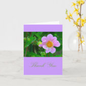 CARTE BELLE ANÉONE ROSE-LAVANDE (Fleur jaune)