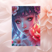 Carte Belle Anime Girl Anniversaire