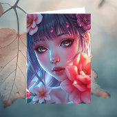 Carte Belle Anime Girl Anniversaire