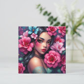 Carte Belle Anime hispanique femme (Debout devant)