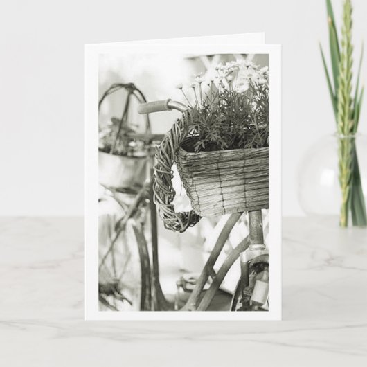 CARTE BELLE ANNIVERSAIRE DE VÉLOS ACCUEILLE MA MEILLEURE (Devant)