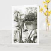 CARTE BELLE ANNIVERSAIRE DE VÉLOS ACCUEILLE MA MEILLEURE (Fleur jaune)