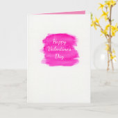 Carte Belle aquarelle rose Valentine (Fleur jaune)