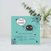 Carte Belle araignée Anniversaire/Halloween Enfant (Debout devant)