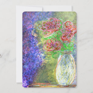 Carte Belle Art FloRAL lumineux décoration dopamine cont
