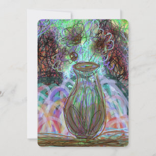 Carte Belle Art FloRAL lumineux décoration dopamine cont