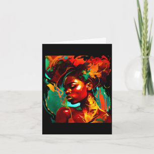 Carte Belle art noir femme afro-américaine