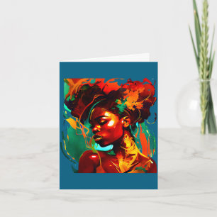Carte Belle art noir femme afro-américaine