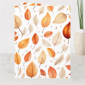 Carte Belle Automne Épouvantail avec Citrouille et Feuil (Dos)