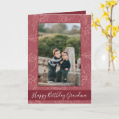 Carte Belle Automne Joyeux Anniversaire Grand-mère Photo (Fleur jaune)