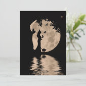 Carte Belle bénédiction de Samhain avec sorcière et anim (Debout devant)
