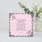 Carte Belle Bible Citation de la Bible Isaïe 46:4 (Debout devant)