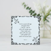 Carte Belle Bible Citation de la Bible Isaïe 46:4 (Debout devant)