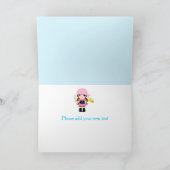 Carte Belle Brunette Pirate Girl Anniversaire (Intérieur)