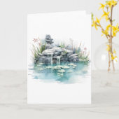 Carte Belle Cascade pacifique Blank Greeting (Fleur jaune)