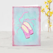 Carte Belle Chaussures de Ballet Art (Fleur jaune)