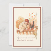 Carte Belle citation de chats d'enfant Red Haired avec c (Devant)