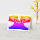 Carte Belle comète arc-en-ciel (Fleur jaune)