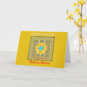 Carte Belle conception graphique extraordinaire jaune or (Fleur jaune)