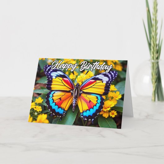 Carte Belle conception papillon de repos (Devant)