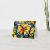 Carte Belle conception papillon de repos Joyeux annivers (Devant)