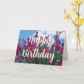 Carte Belle Crème Rose Myrtle Fleurs Joyeux Anniversaire (Fleur jaune)