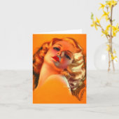 Carte Belle Dame, Anniversaire (Fleur jaune)