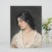 Carte Belle dame avec collier de perle (Debout devant)