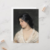 Carte Belle dame avec collier de perle (Devant/Arrière en situation)