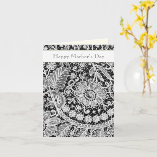 Carte Belle dentelle modifiable (Fleur jaune)