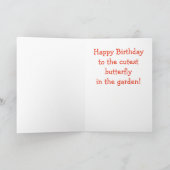 Carte Belle Doberman chien papillon anniversaire (Intérieur)