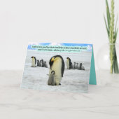 Carte Belle Écriture du Manchot 1 Jean 4:16: (Devant)