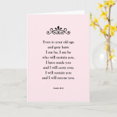 Carte Belle Écriture Encourageante Bible Verse Isaiah (Fleur jaune)