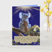 Carte Belle écriture Koala Galates 6:8 (Fleur jaune)