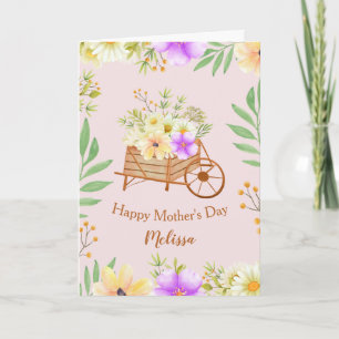 Carte Belle Elegant Blush Fleur sauvage fête des mères