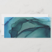 Carte Belle encre aquarelle abstraite bleue (Dos)