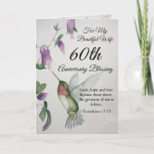 Carte Belle épouse, bénédiction pour le 60e anniversaire (Devant)